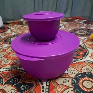 Tupperware Bowls w Colander Set